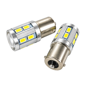 Autó LED izzó BA15s foglalattal SMD Fehér vagy Piros 2 db