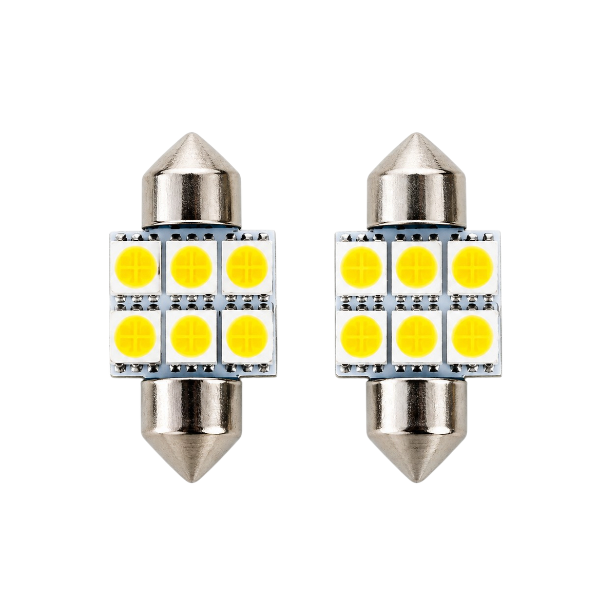 Autó LED izzó T10 foglalattal SMD fehér fény 2 db-os készlet