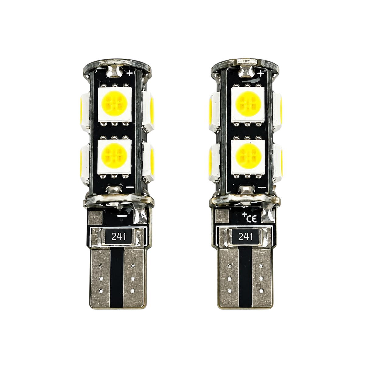 Autó LED izzó T10 SMD fehér fényű 2 db