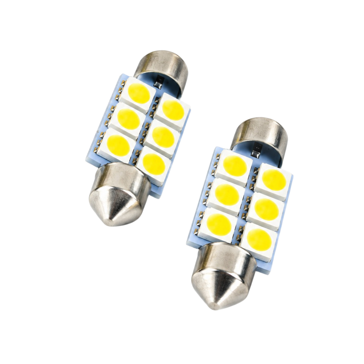 Autó LED izzó T10 foglalattal SMD fehér fény 2 db-os készlet
