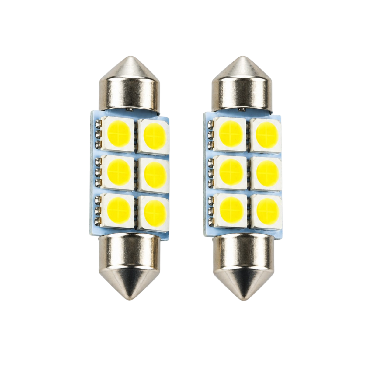 Autó LED izzó T10 foglalattal SMD fehér fény 2 db-os készlet