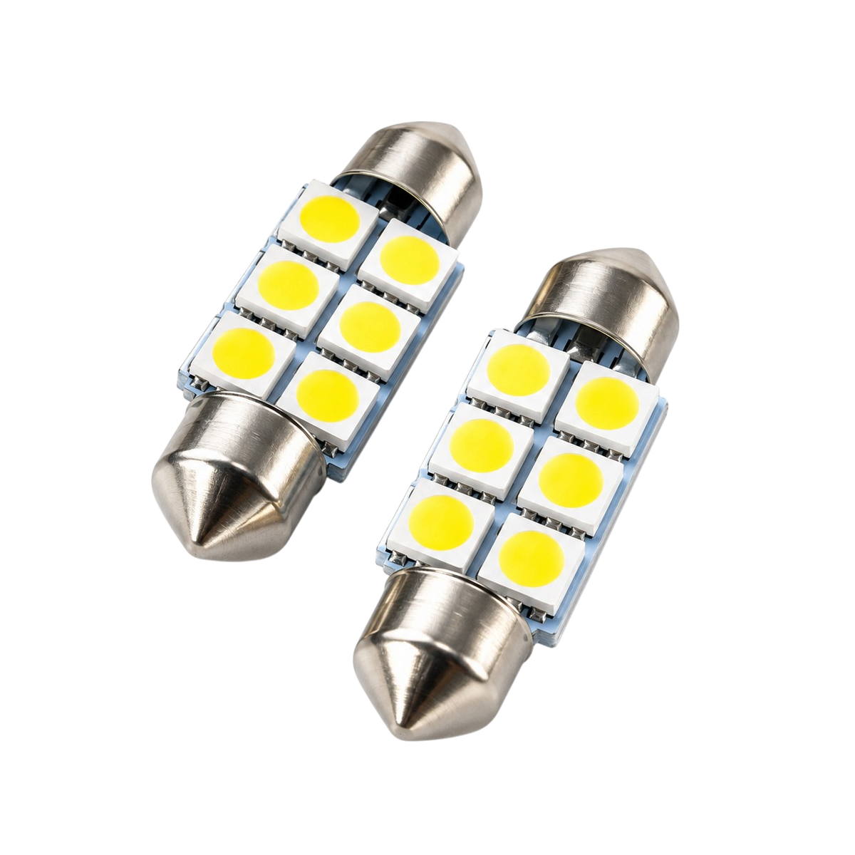 Autó LED izzó T10 foglalattal SMD fehér fény 2 db-os készlet