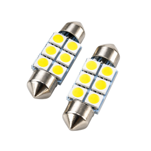 Autó LED izzó T10 foglalattal SMD fehér fény 2 db-os készlet