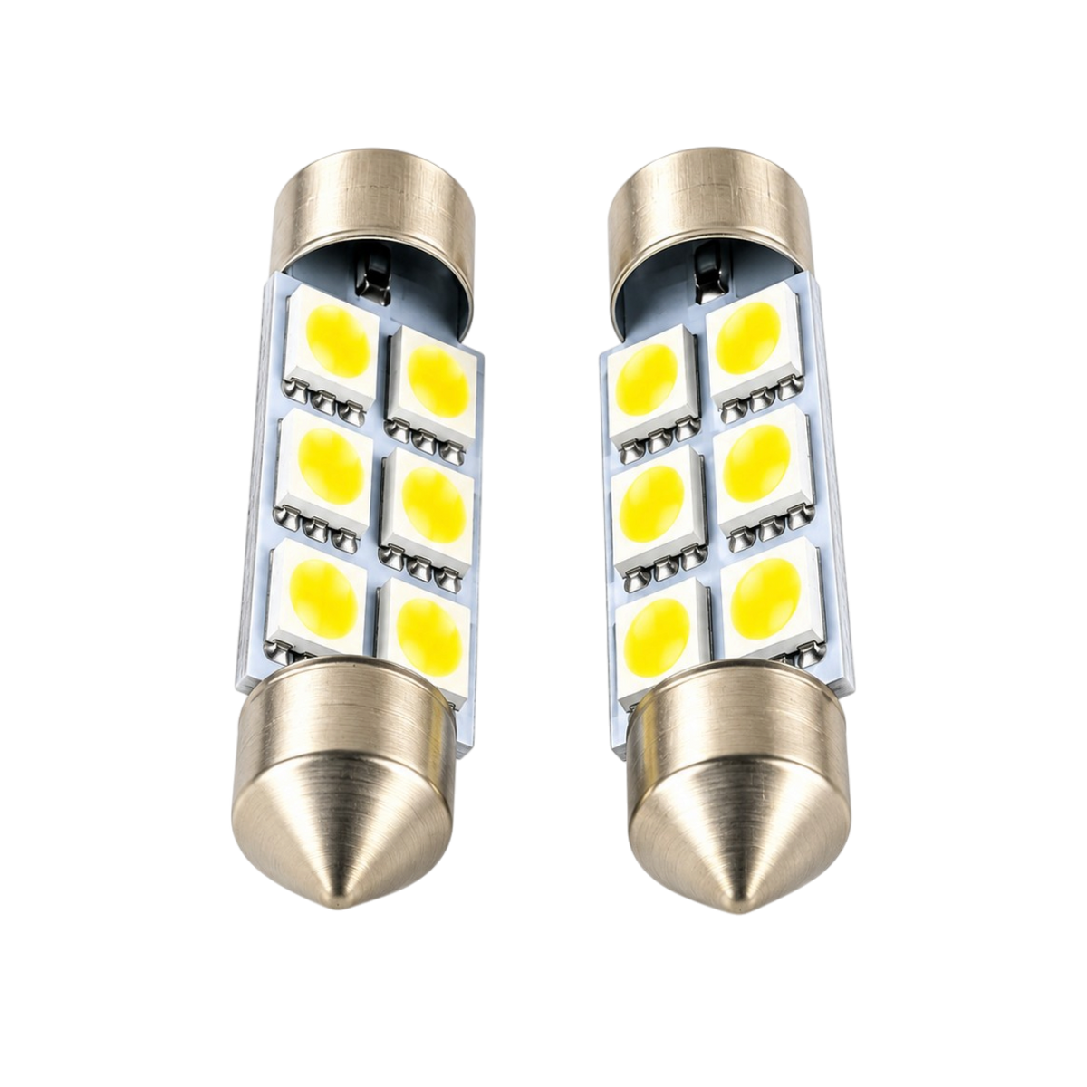Autó LED izzó T10 foglalattal SMD fehér fény 2 db-os készlet
