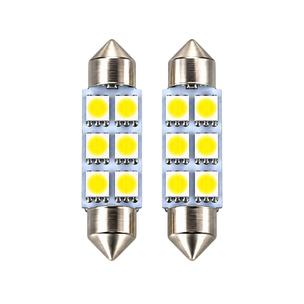 Autó LED izzó T10 foglalattal SMD fehér fény 2 db-os készlet