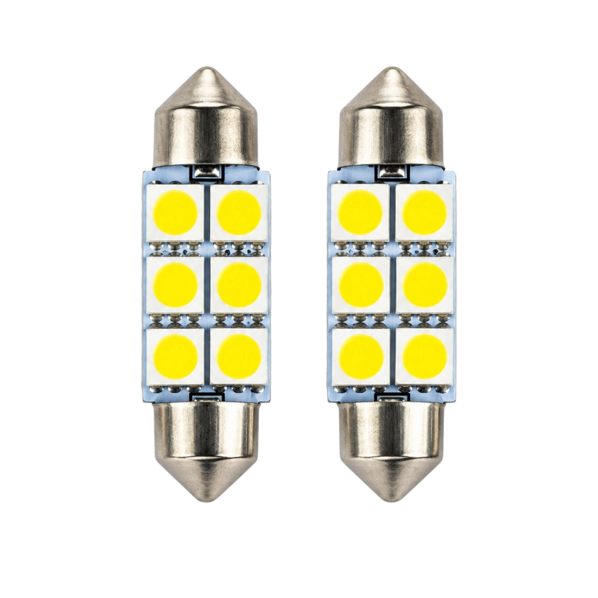 Autó LED izzó T10 foglalattal SMD fehér fény 2 db-os készlet