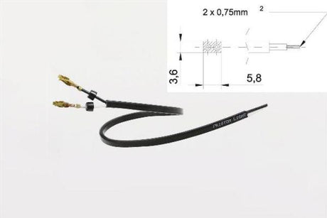 Elektromos vezeték 2x0,75 2eres szögletes