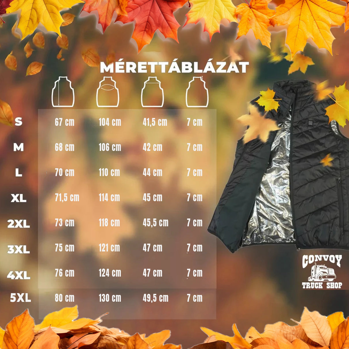 Fűthető mellény 3 fokozatú