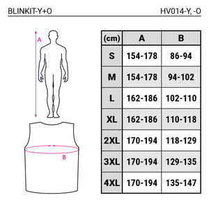 A well visibility vest is a large size