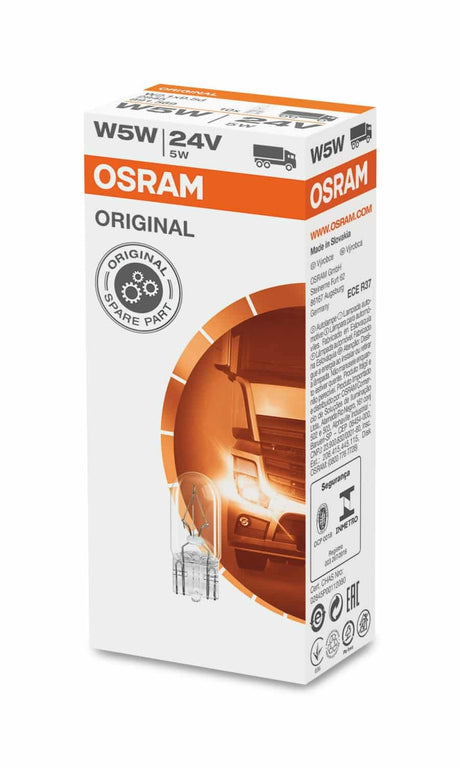 Izzó 24V 5W T10 W5W üveg Osram