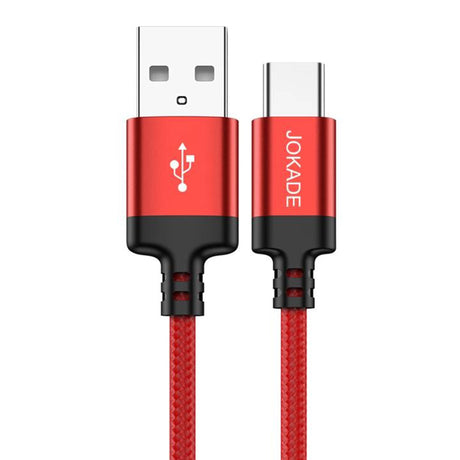 JOKADE JA002 DAWEI USB TYPE-C KÁBEL 5A 2 MÉTER PIROS