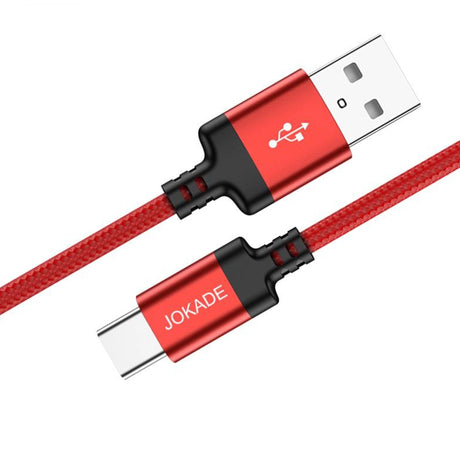 JOKADE JA002 DAWEI USB TYPE-C KÁBEL 5A 2 MÉTER PIROS