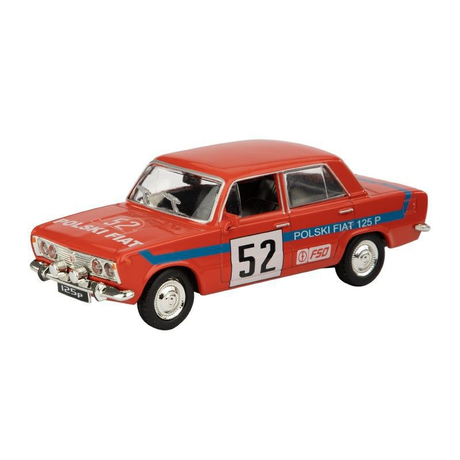 Játékautó 1:43 Fiat 125p Rally piros