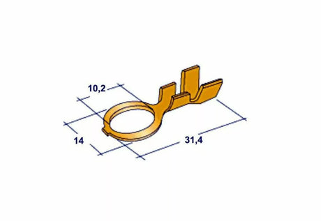 Kábelvég réz kör 10,2mm átmérőjű