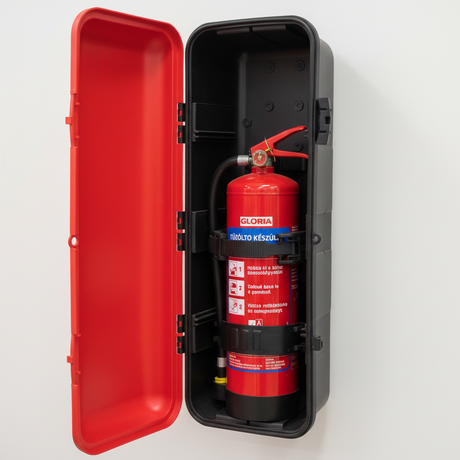 Tűzoltó készülék tartó belső rögzítő Lago boxhoz