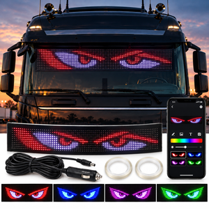 Flexibilis LED kijelző Devil Eyes szemanimációval Bluetooth vezérléssel autóhoz és kamionhoz