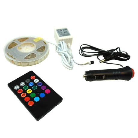 LED szalag belső 12/24V Távirányitós 2m / 60 LED