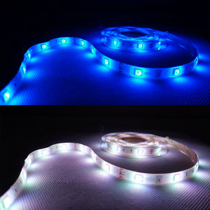 LED szalag belső 12/24V Távirányitós 2m / 60 LED kék és fehér fény