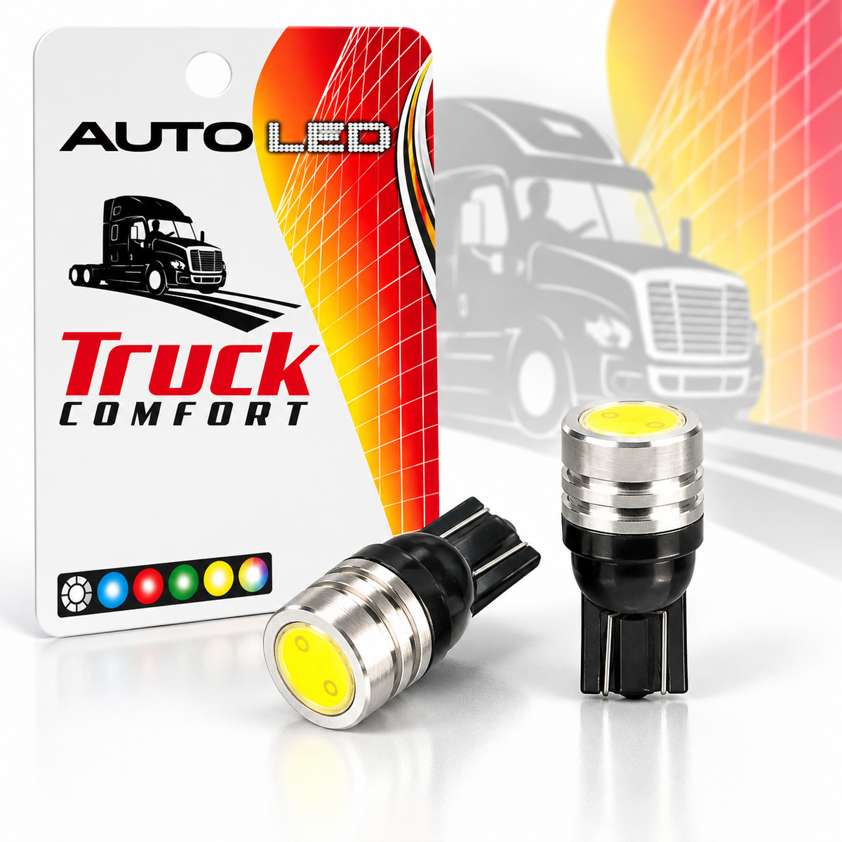 Autó LED izzó T10 SMD fehér fényű 2 db