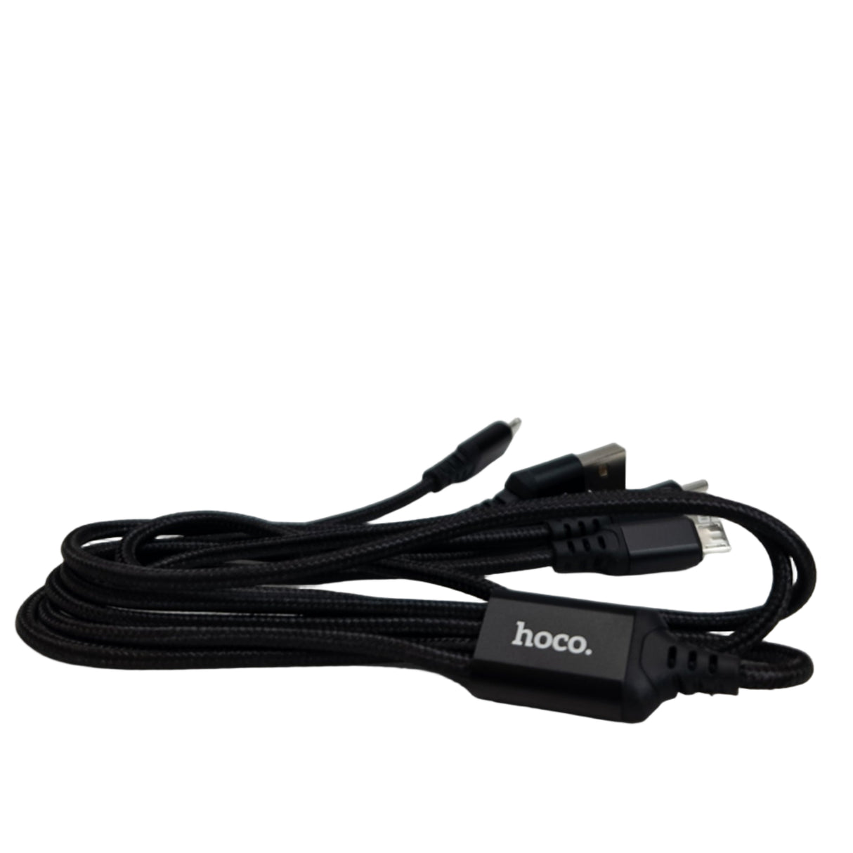Usb kábel 4 az 1 ben  (Lightning/Type-C Micro USB) 1m fekete X76