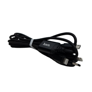 Usb kábel 4 az 1 ben  (Lightning/Type-C Micro USB) 1m fekete X76