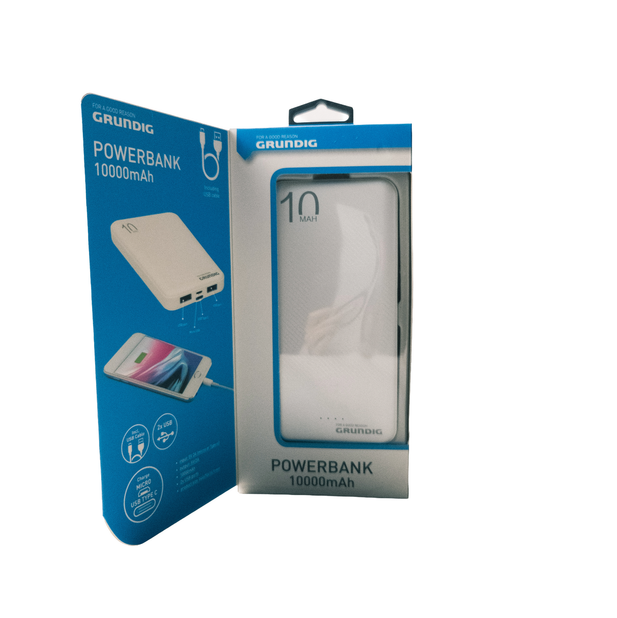 Powerbank gyorstöltő fűthető mellényhez 10000mAh fehér