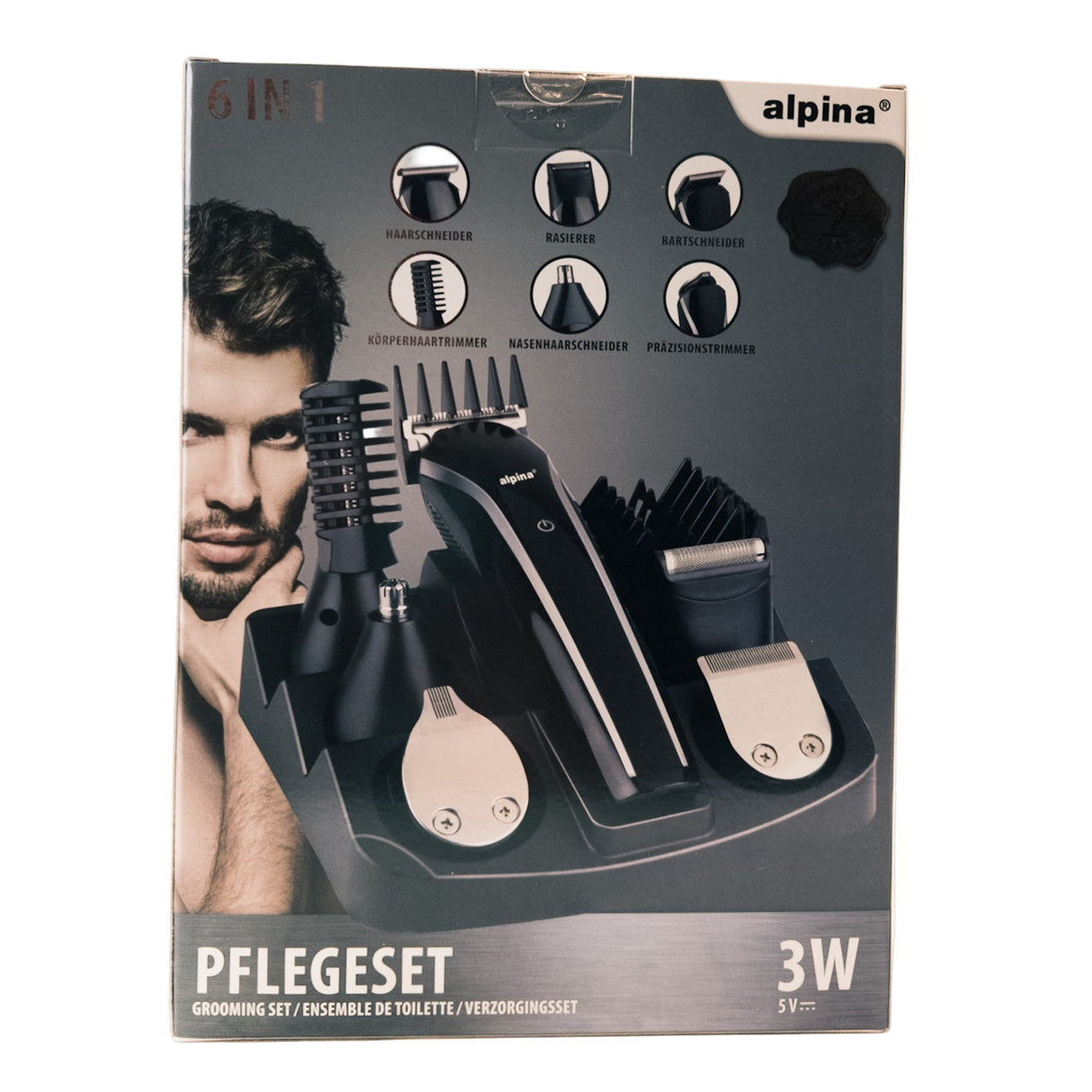 Szakállvágó és hajnyírógép vezeték nélküli (6in1) 3W