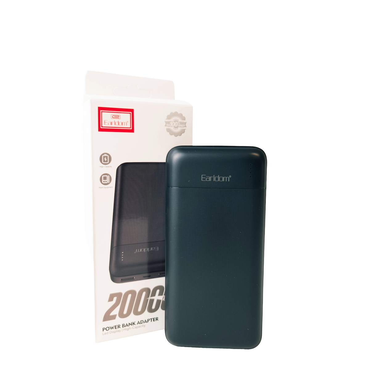 Power bank 20.000 mAh kapacitással fekete 5V/2.1A