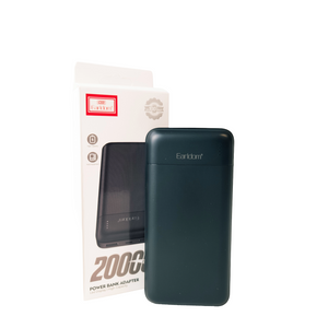 Power bank 20.000 mAh kapacitással fekete 5V/2.1A