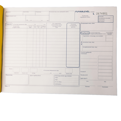 Fuvarlevél A4 50 x 3 lap