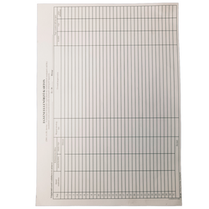 Form tachograph individual control cardboard