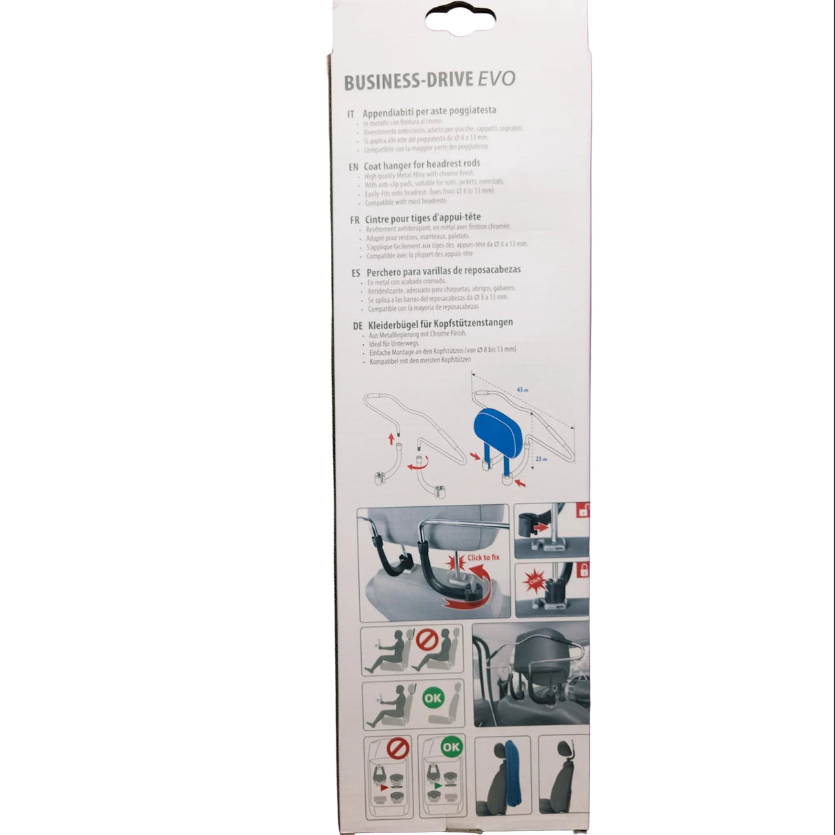 Autós vállfa ruhaakasztó fejtámlára