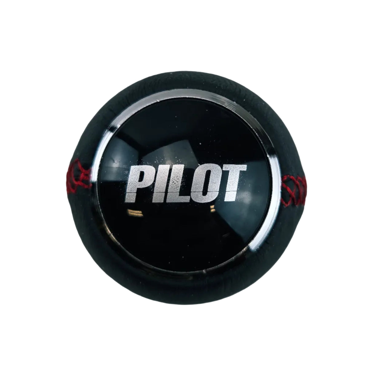 Gear knob with chromed aluminium insert