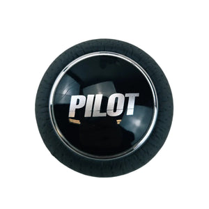 Gear knob with chromed aluminium insert