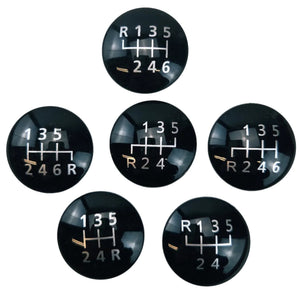 Gear knob with chromed aluminium insert