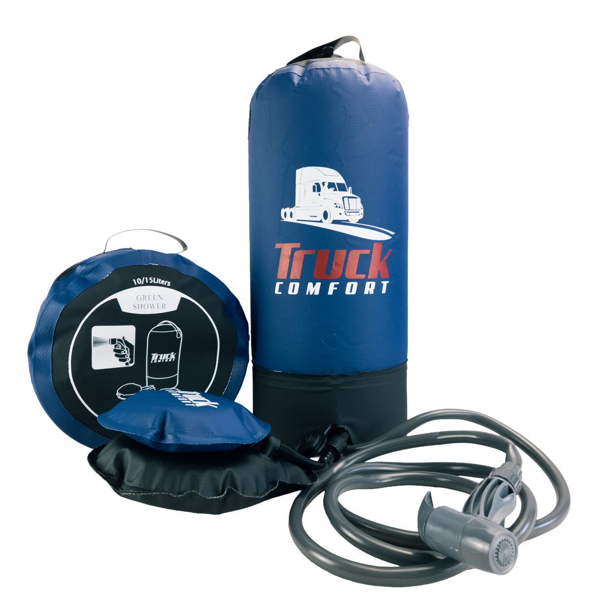 Camping shower 12 liters pump