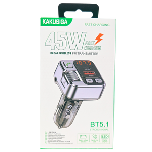 FM Transmitter Bluetooth 45W PD + QC 3.0 autós töltő Kihangosítóval