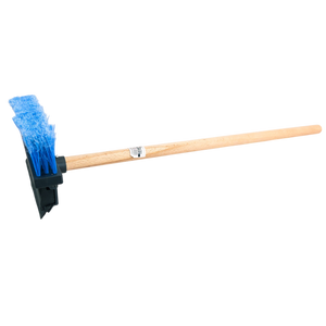 Autós ablaklehúzó és mosó kefe üvegfelületre 25cm fa nyéllel 60 cm