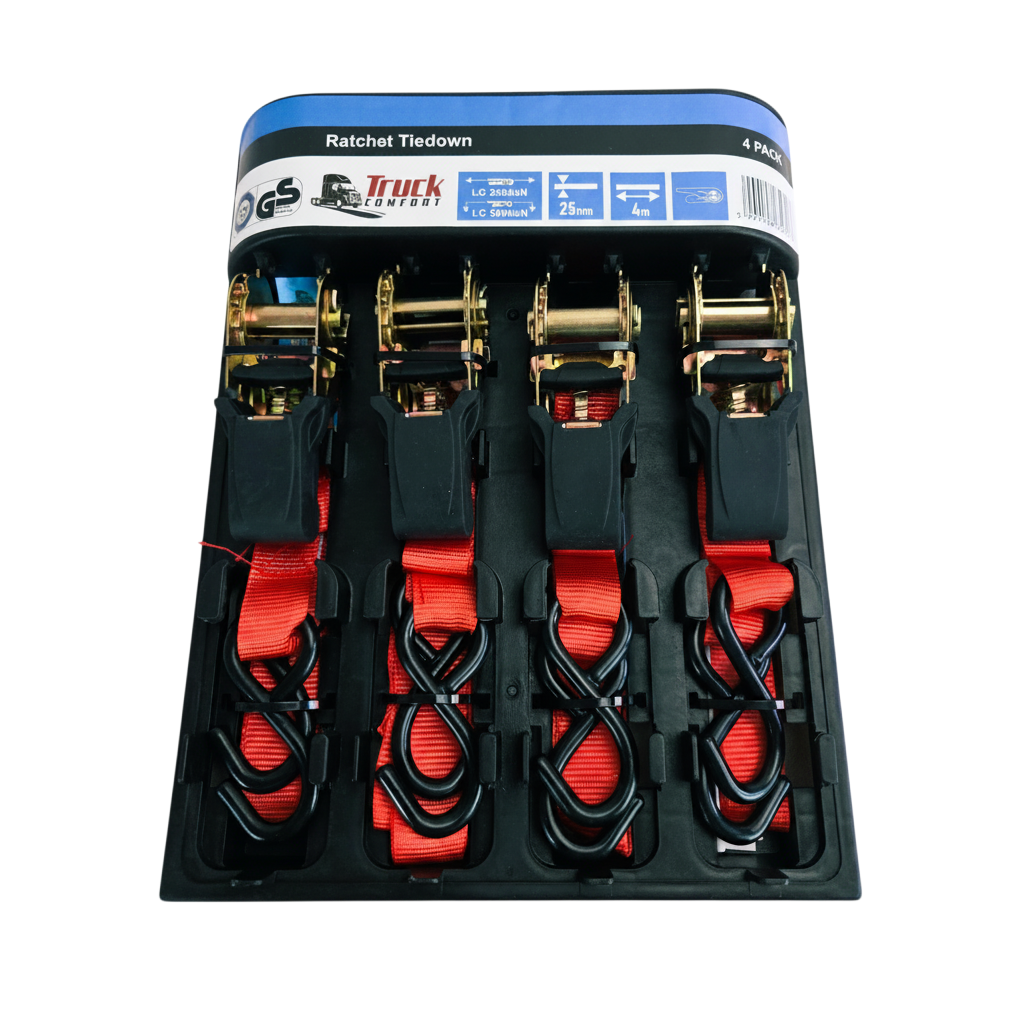 Spanifer racsnis 4 db-os készlet rakományrögzítéshez 4mx25mm 250kg