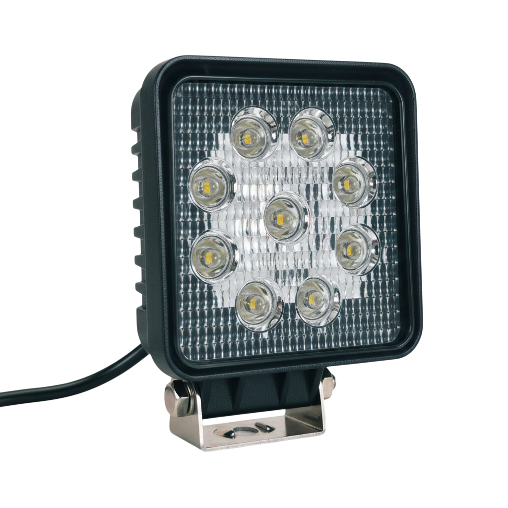 Led munkalámpa szögletes terítő 27W 12/24V kék