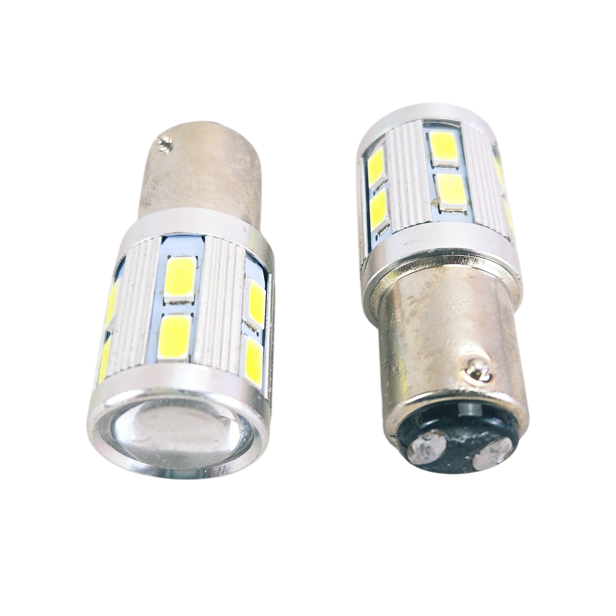 Autó LED izzó BAY15D foglalattal 3 és 12 LED fehér vagy piros 2 db készlet