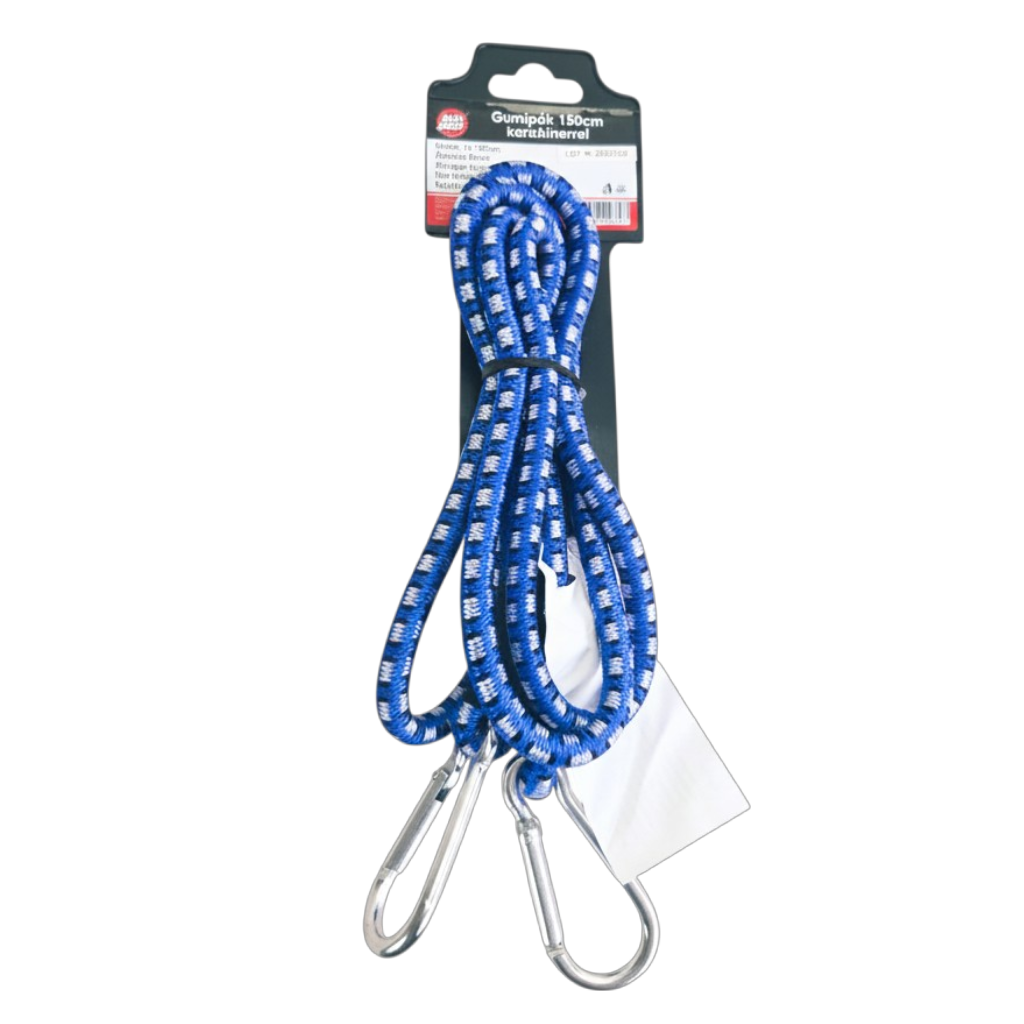 Gumipók karabineres 8 mm, kék 1 darabos