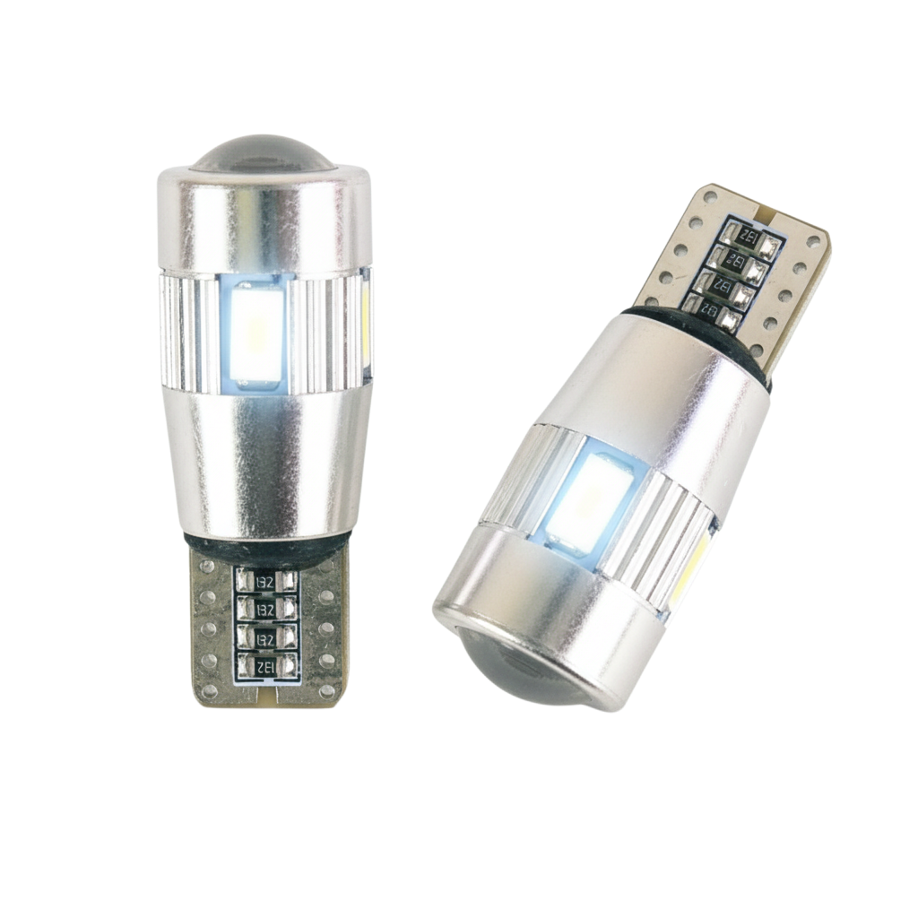 Autó LED izzó T10 SMD fehér fényű 2 db