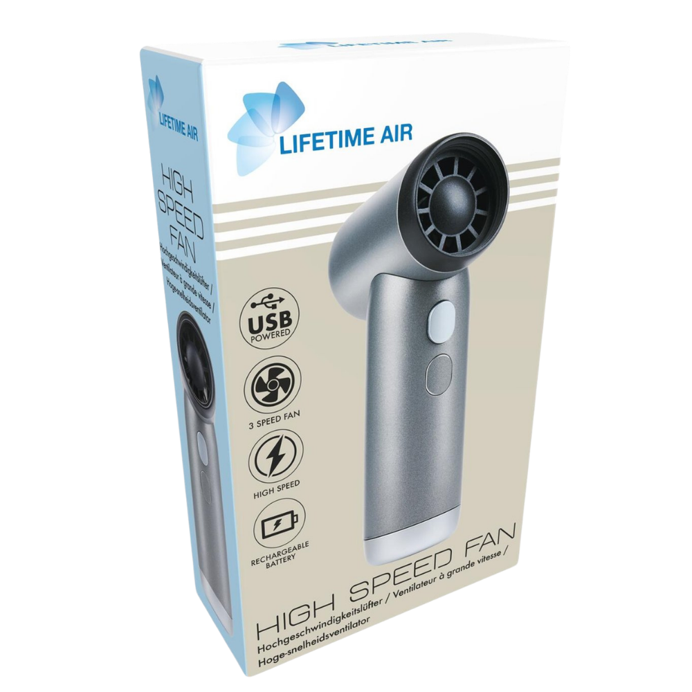 Kézi mini ventilátor akkumulátoros 1100 mAh, szürke