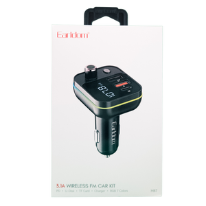 Car Bluetooth FM Transmitter fast charger USB-C black