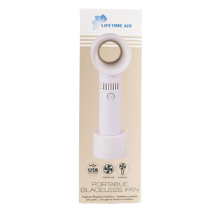 Handheld Mini Fan with Battery and USB Connection, White