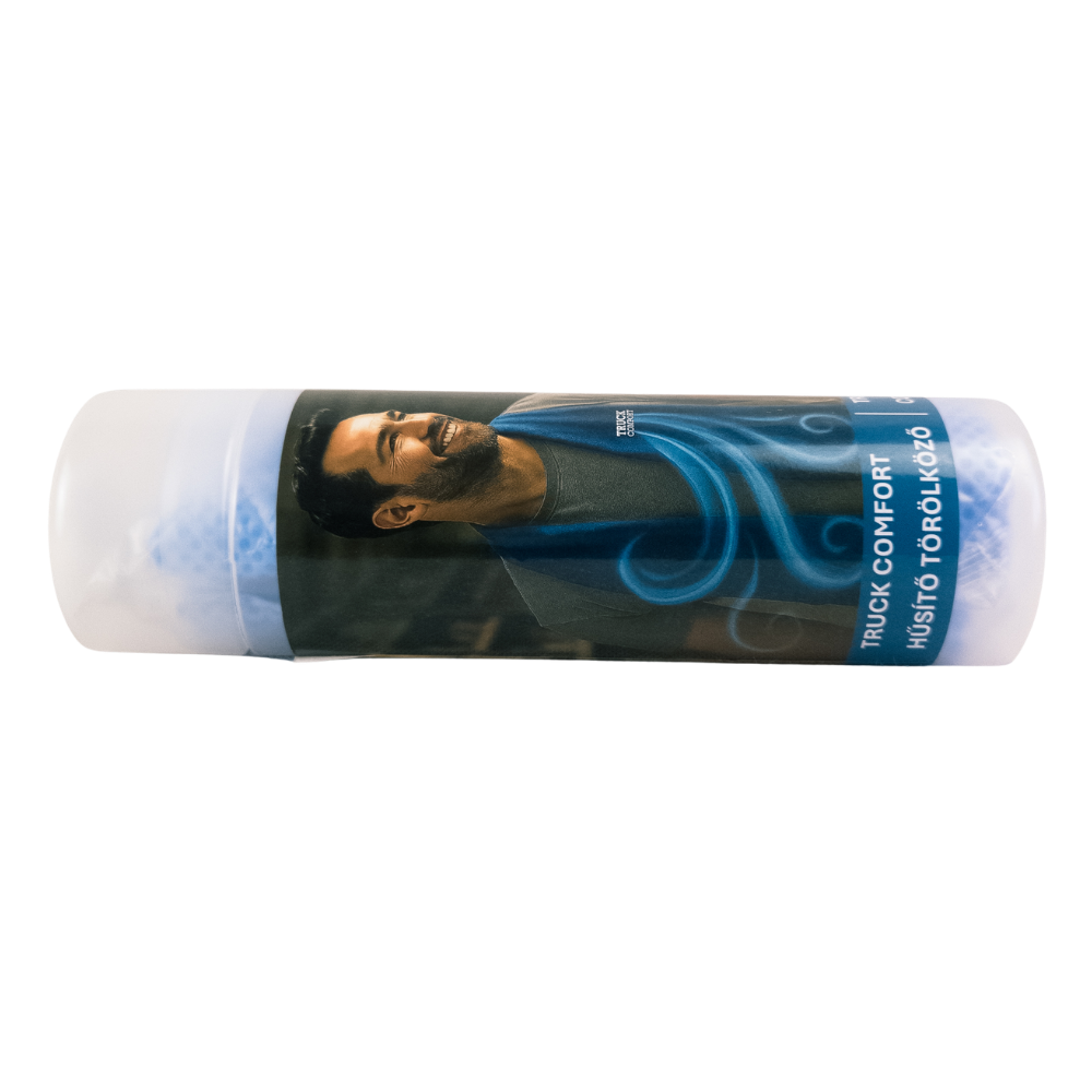Cooling towel absorbent for sports, outdoor activities 66x43cm blue