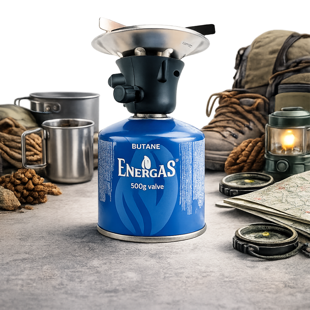 Camping gas bottle 500 g 7/16 EN417