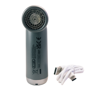 Kézi mini ventilátor akkumulátoros 1100 mAh, szürke