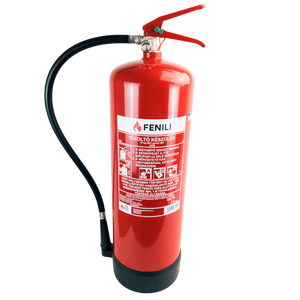 Powder fire extinguisher ABC with bracket and pressure gauge